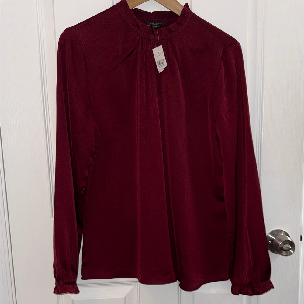 Ann Taylor Satin Blouse